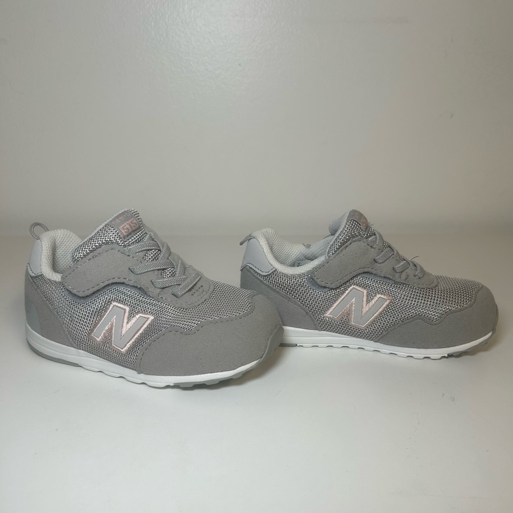 New Balance 515 Toddler 7.5 Gray Pink Sneakers